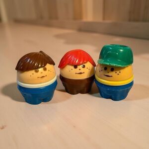 Vintage 80s Little Tikes Toddle Tots Man Green Hat Red Hair Figure BIN AL